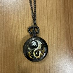 1pc Vintage- Inspired Dragon Pocket Watch/ Necklace 