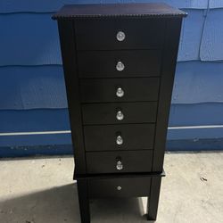 Dark Brown Jewelry Armoire 