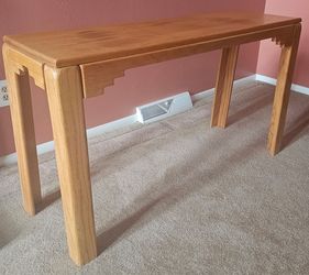Honey Oak Sofa Table
