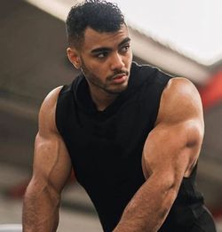 Grey & Black Workout Bodybuilding Muscle Sleeveless Hooded Tank Tops