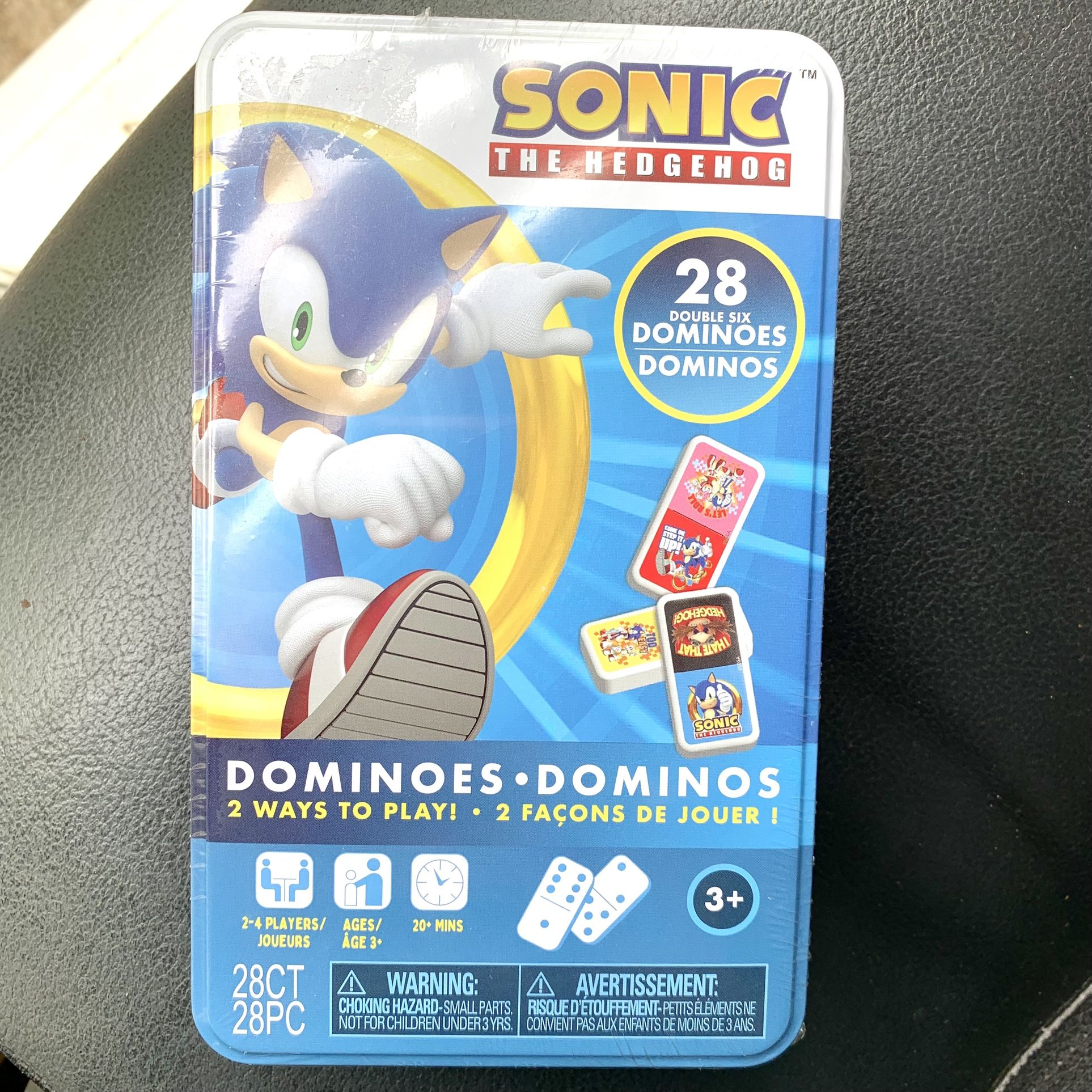New Sega Sonic The Hedgehog Dominos - 28 Dominos 2 Ways to Play - Ages 3+