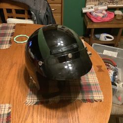 Arctic Cat snowmobile helmet helmet open face with visor size XXL black and green mix colors 