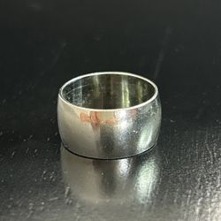  Vintage Ring Sterling Silver Size 7 Band Domed Thick Chunky Reflecting Shining 
