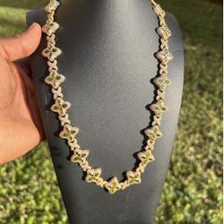 Luxury Premium Quality Clover Chain - Gold Multi Color 
