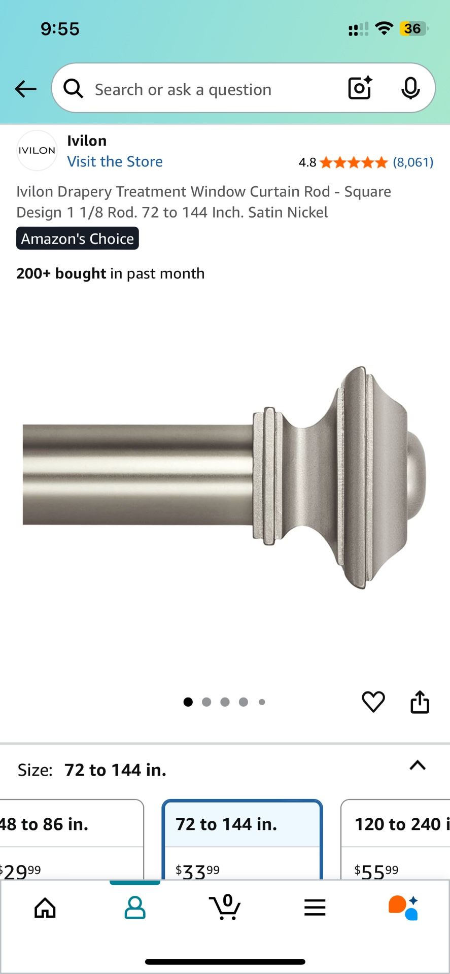 Silver Curtain Rods