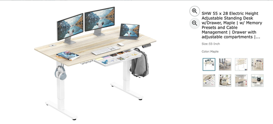 Electric Height Adjustable Standing Desk