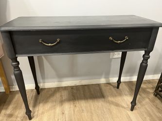 Bombay Solid Wood End Table | Matte Grey Refinished 