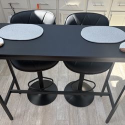 Bar Table W/bar Chairs 