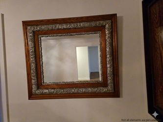 Ornate Vtg French Provincial Double-Frame Mirror - Highly Detailed Scrollwork