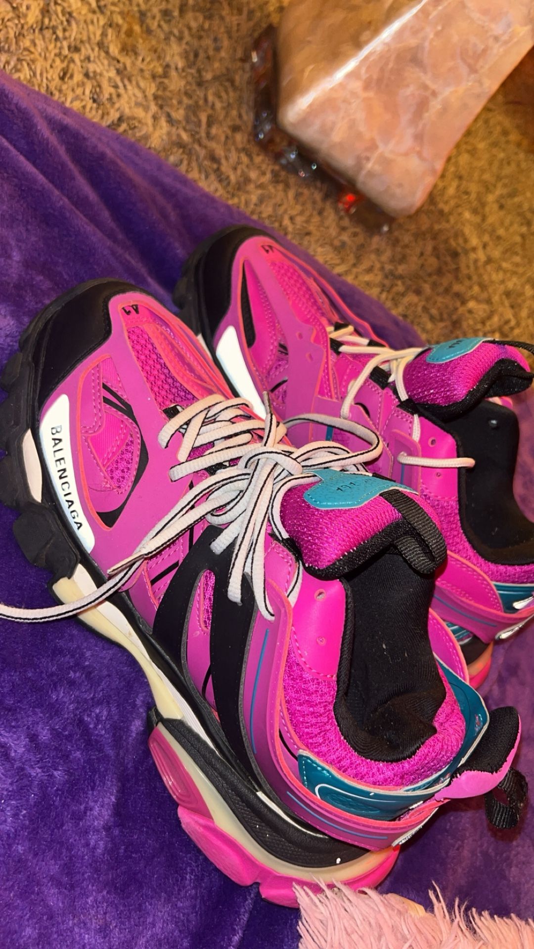 Balenciaga Track Runners, Pink, Size 8