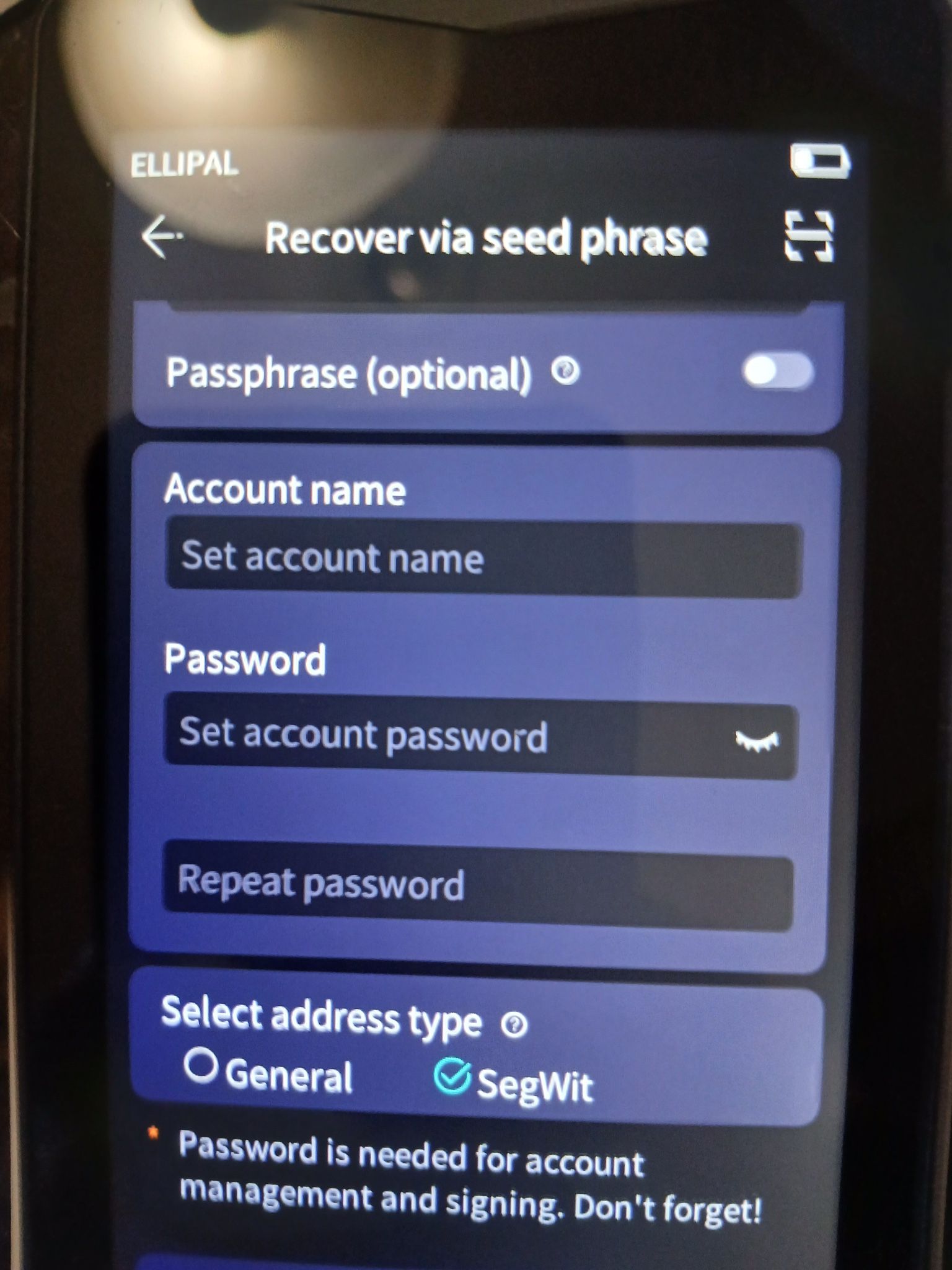 Ellipal Titan 2.0s Crypto Wallet