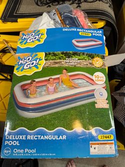 H2O Go! Deluxe Rectangular Inflatable Pool 10ft