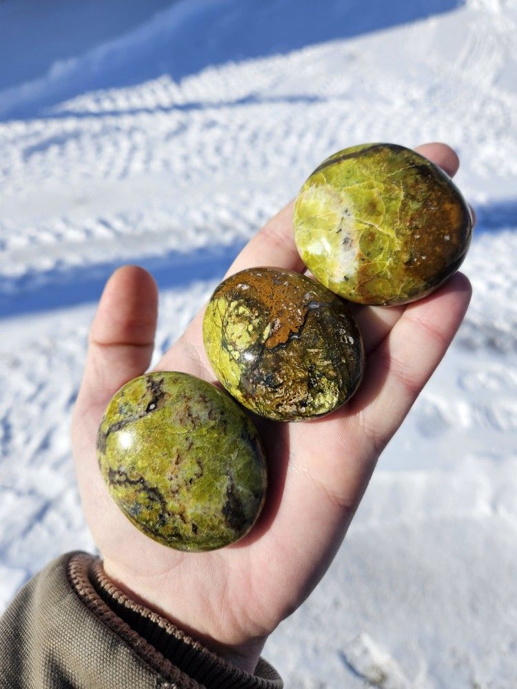 Green Opal Crystal Palmstone