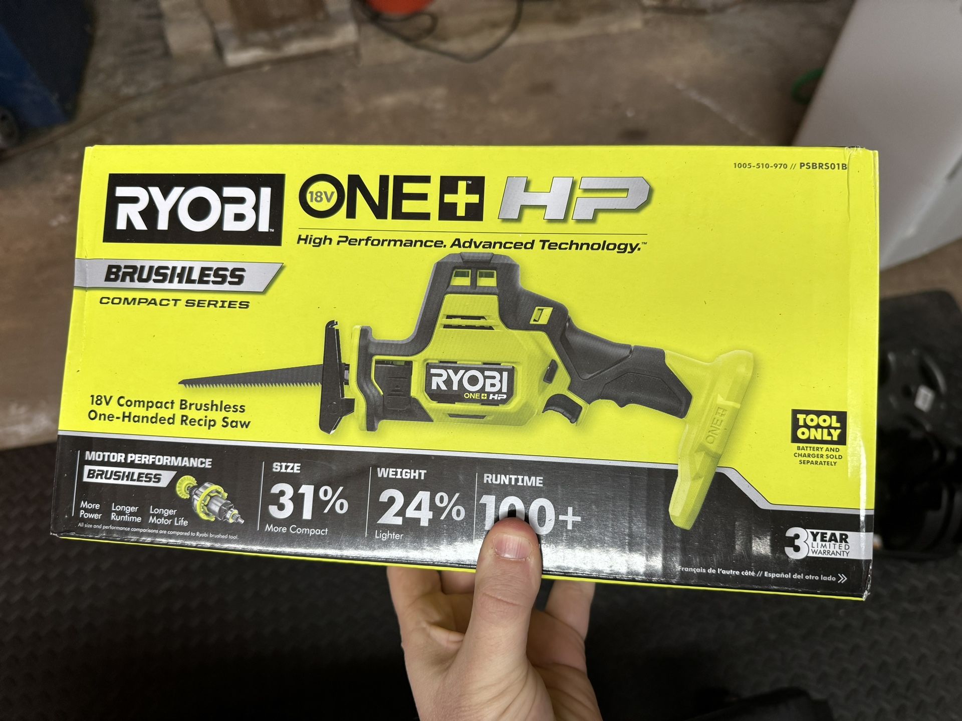 ONE+ HP 18V Brushless Cordless Compact One-Handed Reciprocating Saw 