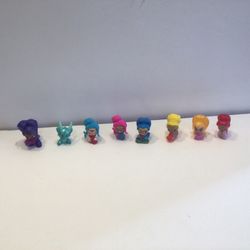 Lot Of 8 Shimmer And Shine Teenie Genies Mini Figure Bundle! 