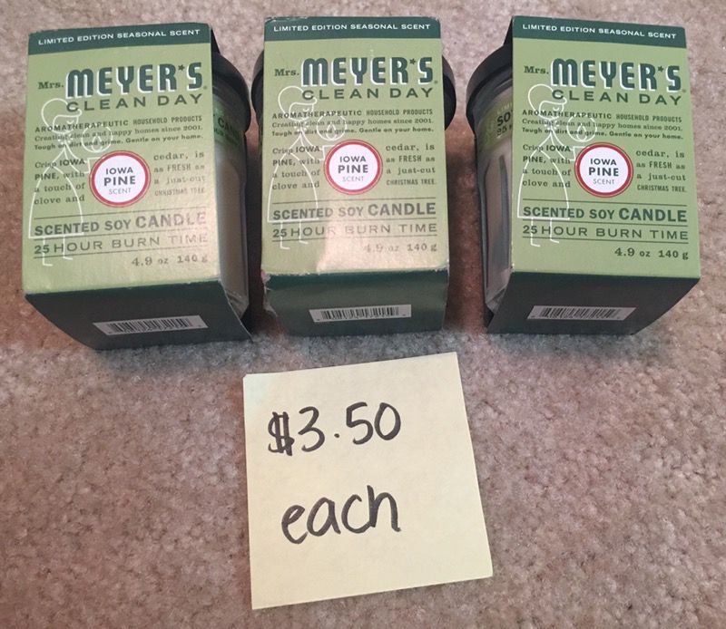 Brand new Meyer's candles