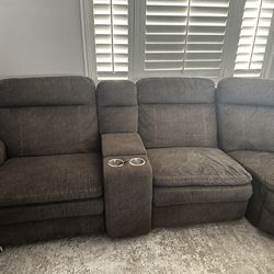 Brown sectional Couch