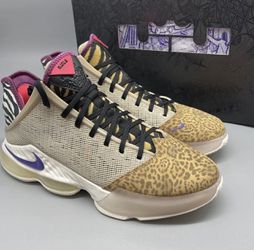 Nike Lebron XIX 19 Low Men's Safari Animal Print Basketball Shoes