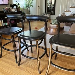 Pottery Barn Black Locus Bar Stool