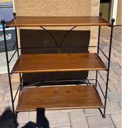Wood /rod iron console table