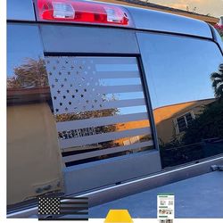 American flag truck decal