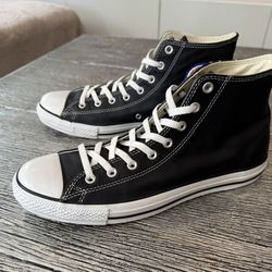 Converse All Star Leather High Top Shoes Mens Size 12