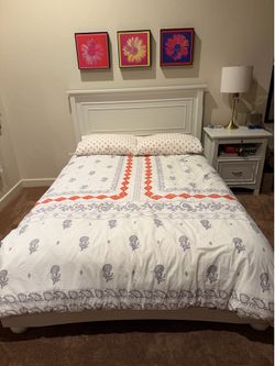 Full size Bed frame and nightstand