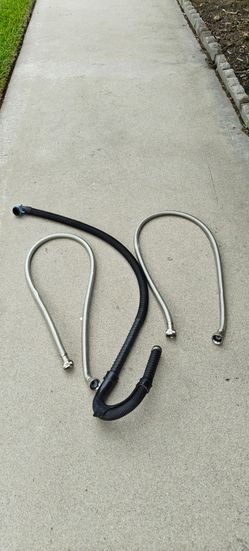 4ft x2 cloth washer hose +  plastic  drain hose