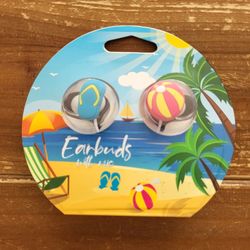 BEACH THEMED EARBUDS **BRAND NEW**