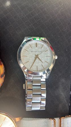 Michael Kors Women's Slim Runway Silver Watch (MK3371) - Needs Battery