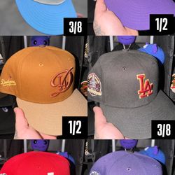 LA fitted hats 1/2 and 3/8