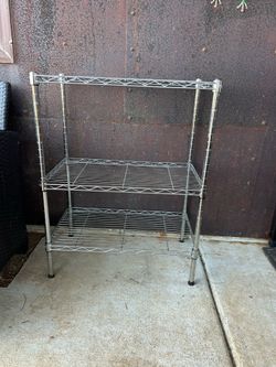 3-tier chrome wire shelving unit