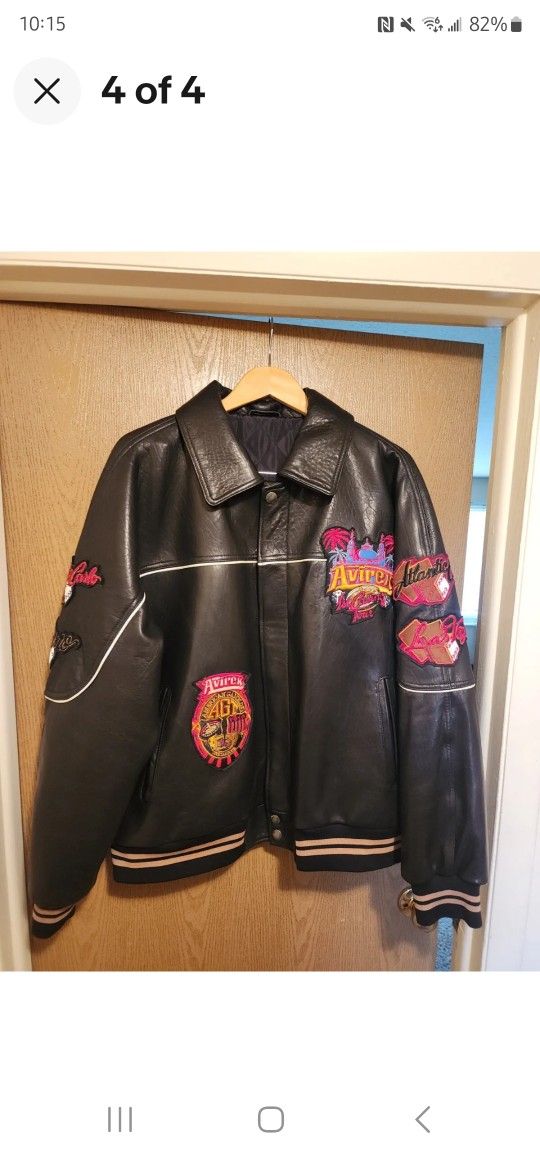 AVIREX Black Casino Jacket SIZE XL