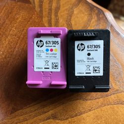 HP Printer Cartridges, Black And Tri-Color, 67/305