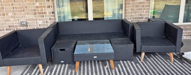 Safavieh 6 patio wicker furniture