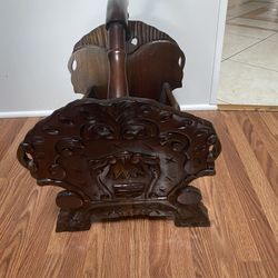 Wooden Decorative Book  Magazine Rack