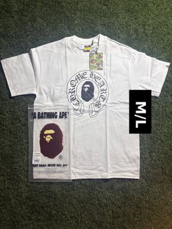 M Chrome X BAPE White collab T-shirt