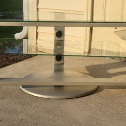 Glass and Grey TV Console 