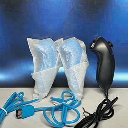 Motion Based Wired Nunchuck Controller for Nintendo Wii Console Video Game $6 Each