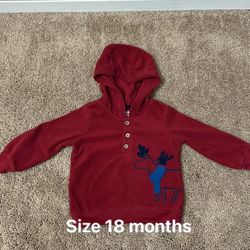 Toddler Infant Hoodie Sweater Size 18 Months 