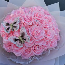 RIBBON FLOWERS BOUQUETS