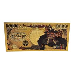 24k Gold Plated, Kaido (One Piece) Bill/Banknote, Anime