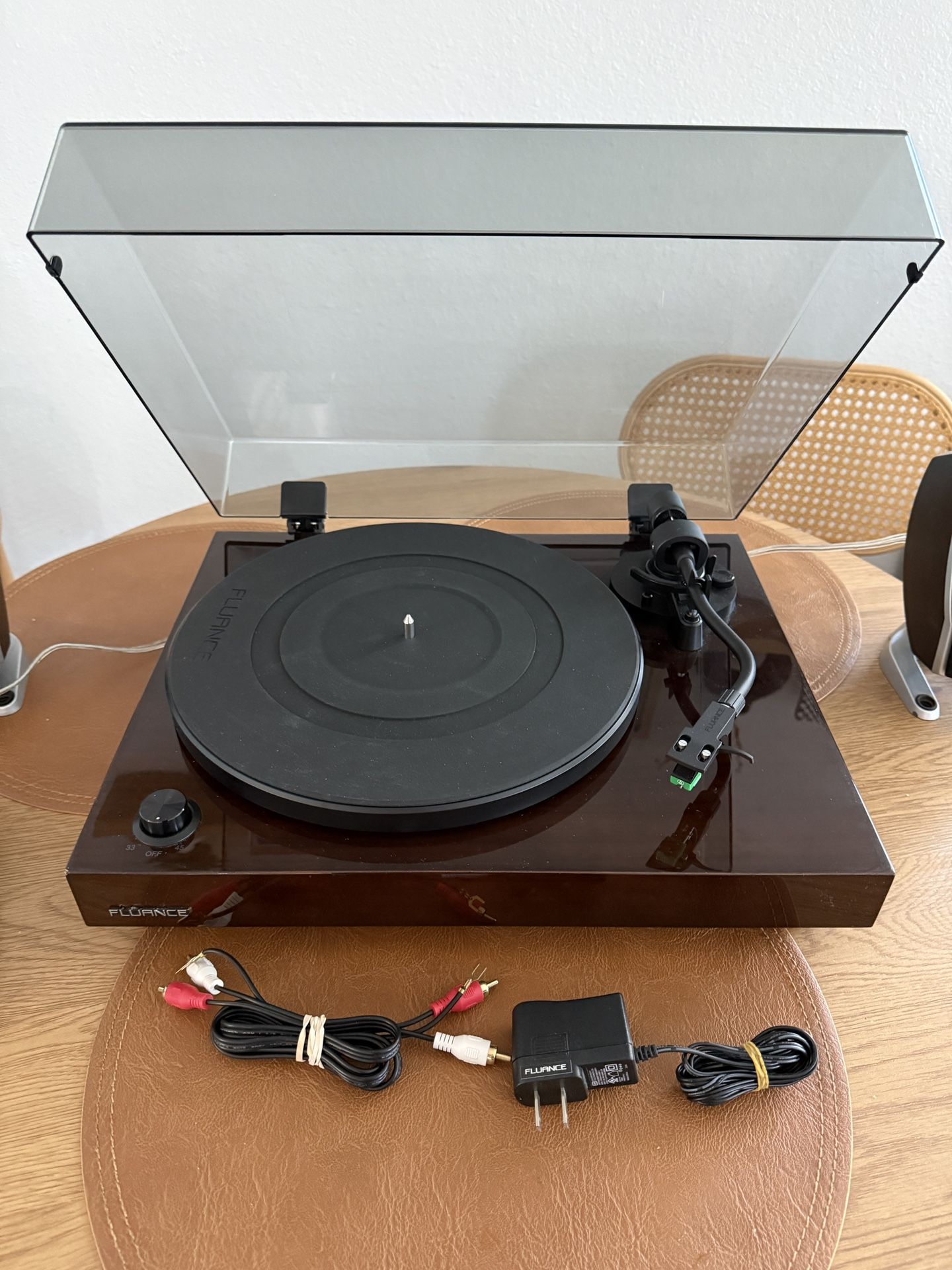 Fluance RT81 Elite High Fidelity Vinyl Turntable Record Player with Audio Technica AT95E Cartridge, Belt Drive, Built-in Preamp, Adjustable Counterwei
