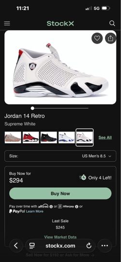 Vnds Air Jordan retro 14 Supremes size 8.5 men’s