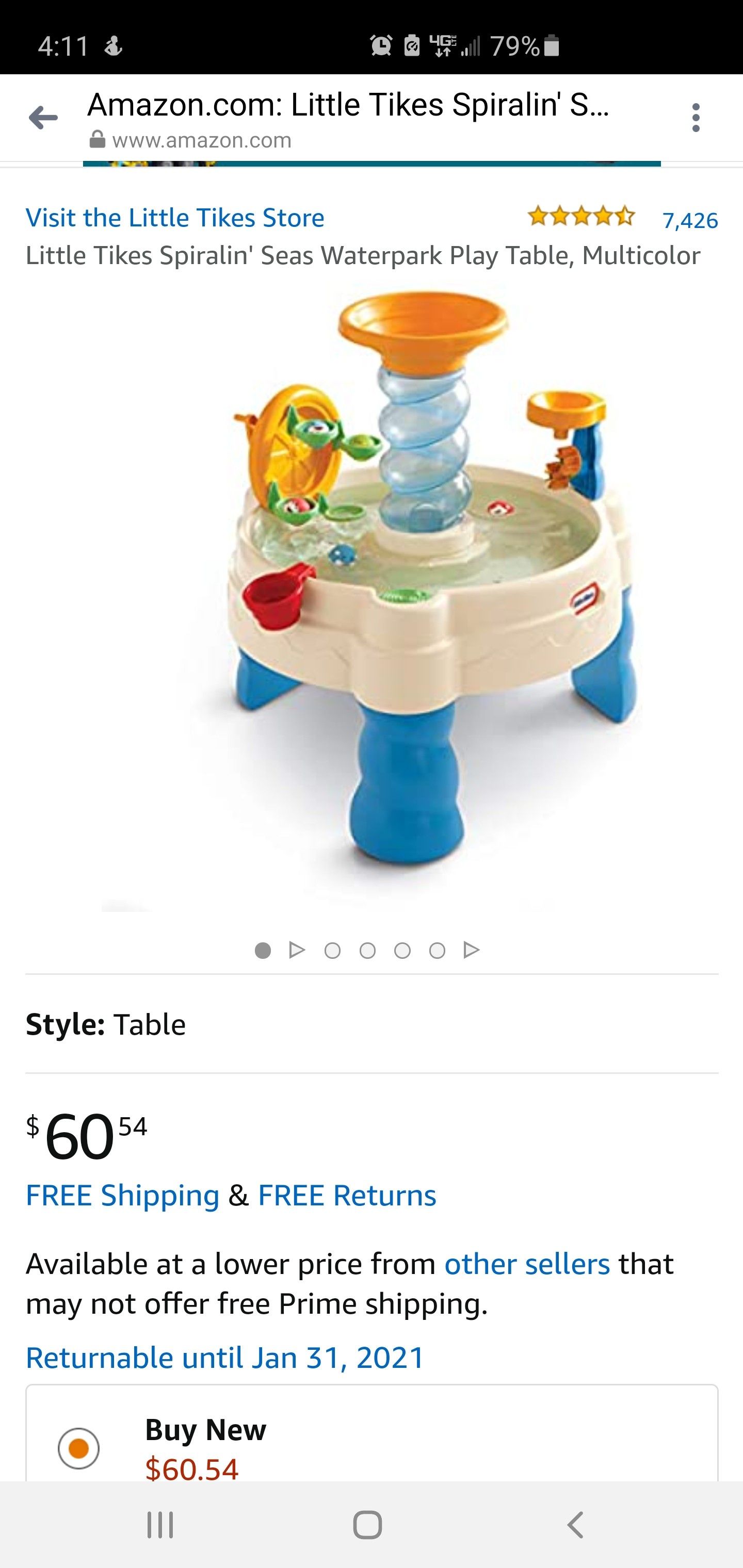 Little Tikes Spiralin' Seas Waterpark Play Table, Multicolor