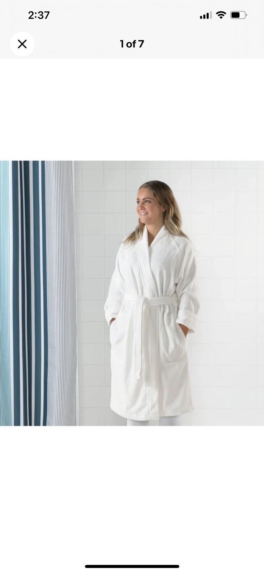 Likes Bath Rob White Unisex Size X/XL