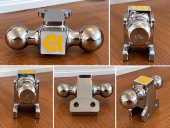 Dual Ball Hitch Mount Only – Chrome – 2” & 2-5/16” open box
