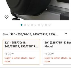 Jeep Wrangler JK 32" Spare Tire Cover