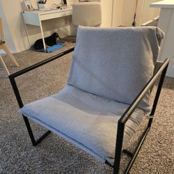 Reagle Modern Metal Framed Sling Accent Chair