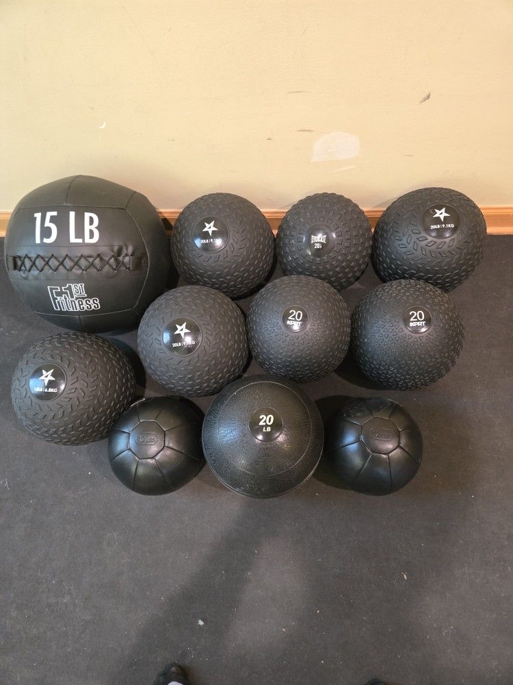 12lb, 15lb And 20lb Slam Balls, Medicine Balls And Ab Balls